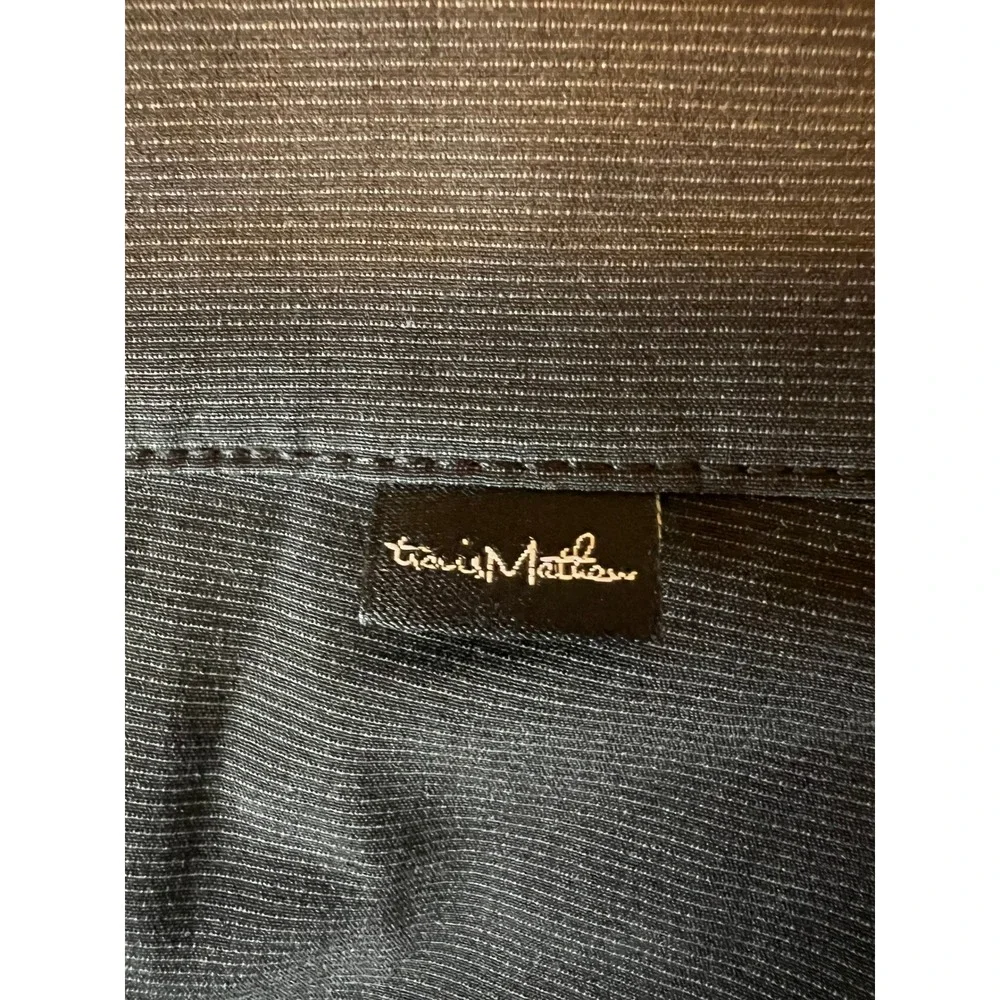 TravisMathew Beck Golf Shorts Mens 36 Dark Grey Micro Stripe Performance Stretch - Picture 5 of 7